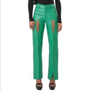 NWT THE KRIPT Naida Pants Green New Sz M